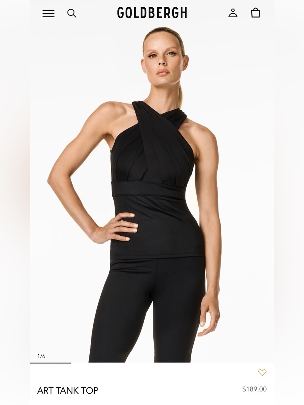 Goldbergh Black Art Tank Top NWT Size Medium.